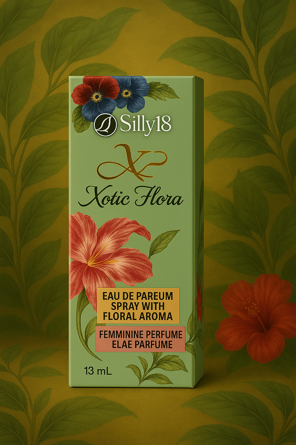 Silly18 Xotic Flora Perfume β Long-Lasting Floral Eau de Parfum Spray β 13mL