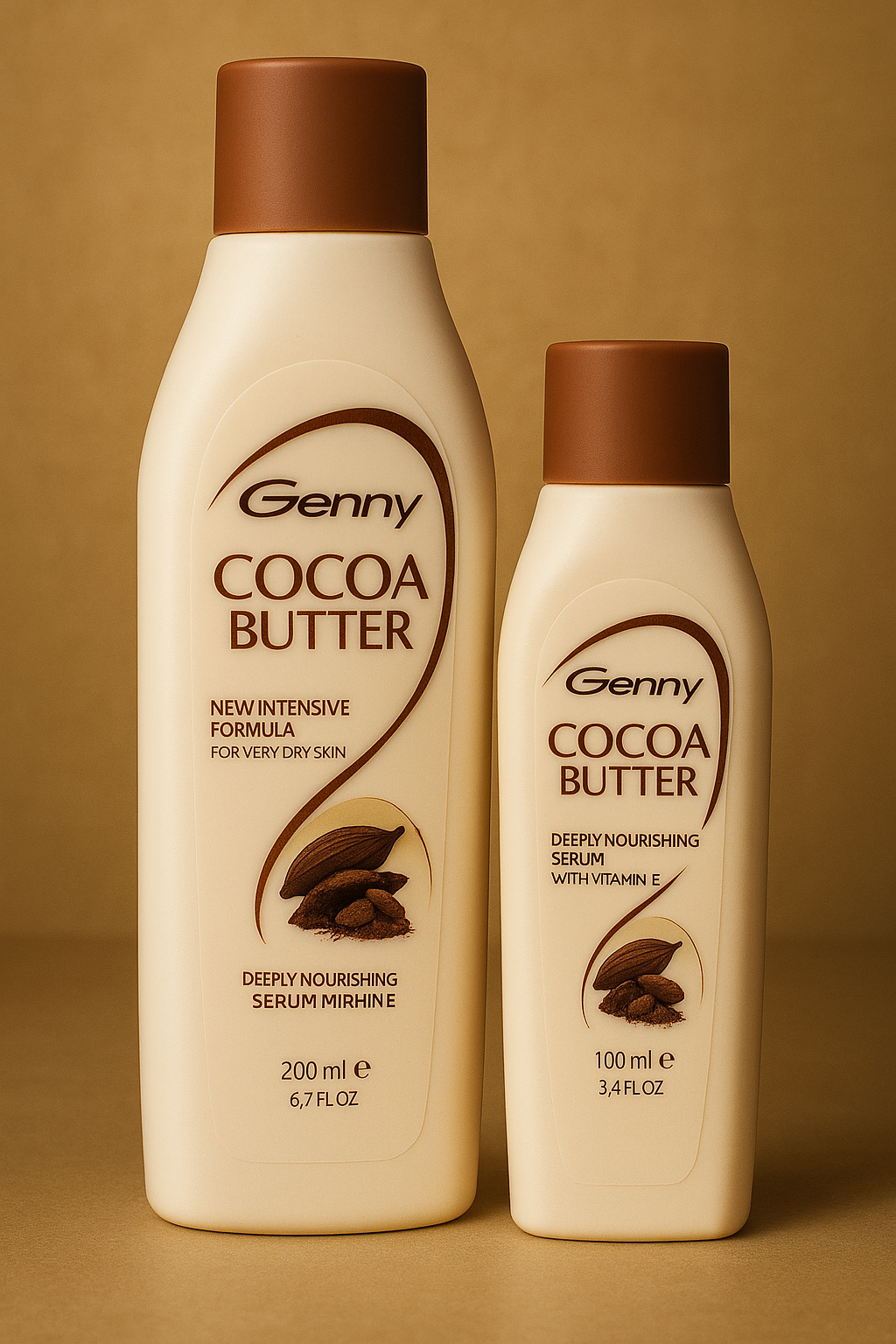 Genny Cocoa Butter Lotion Set – Deep Moisturizing Body Lotion with Vitamin E | 100ml + 200ml